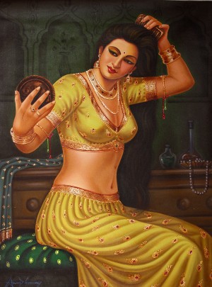 Lady Dressing Herself